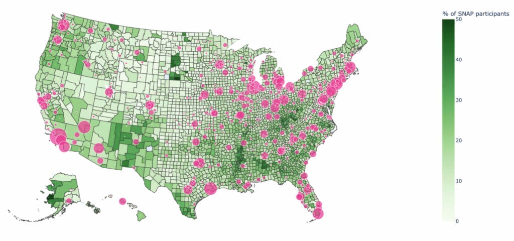 Number of Phase 2 / Phase 3 Clinical Trials by U.S. County Poverty Rates (2000-2023)